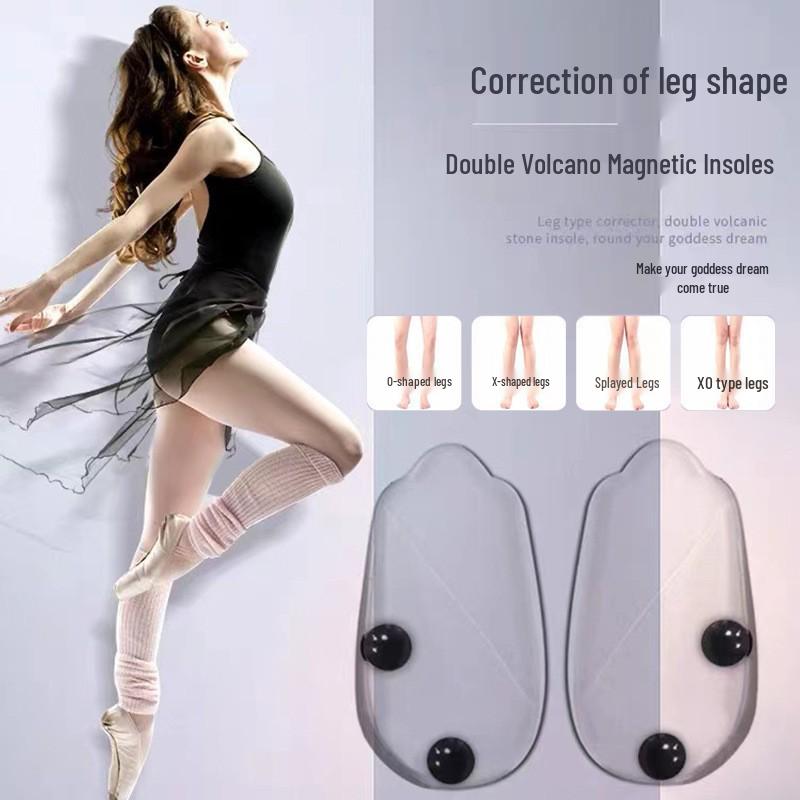 XO Leg Transparent Silicone Magnetic Correction Half Insole - Anti-Slip Shock Absorption Heel Pad.