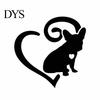 Cartoon Francouzský buldoček Frenchie Love Heart Vinyl Decal Auto Adhesive Sticker