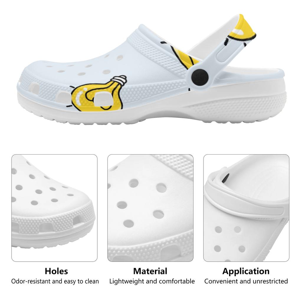 Summer Printed EVA Clogs for Women Men Flexible Lightweight Slip On Casual Shoes Soft Sole Summer Sandals Indoor Outdoor Wear