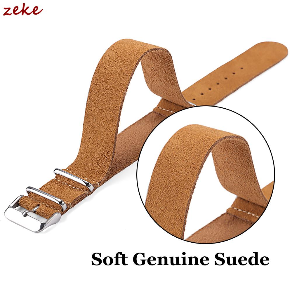 Wristband 20mm 22mm Quick Release Soft Suede Strap Gray Brown Watch Band Calfskin Bracelet for Omega Belts Women&Men Accessories
