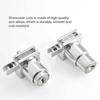 1pc Sliding Lock Zinc Alloy H Slide Chute Lock with Key for Jewellery Wine Showcase Cabinet Door Glass Push Furniture Hardware