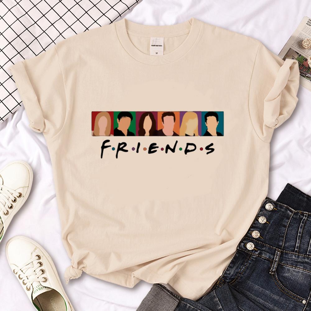 Friends Tv Show tshirt women Y2K comic anime Tee female y2k Japanese clothing