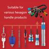 6Pcs 1/4" Hex Shank Quick Release Keychain Screwdriver Drill Bit Holder Socket