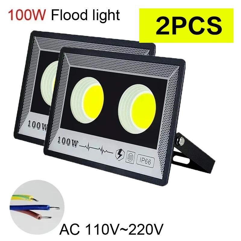 AC LED FloodLight Waterproof High Bright Outdoor Garden Projector Lighting 50W 100W 200W 300W 500W Spotlight Wall Flood Lights