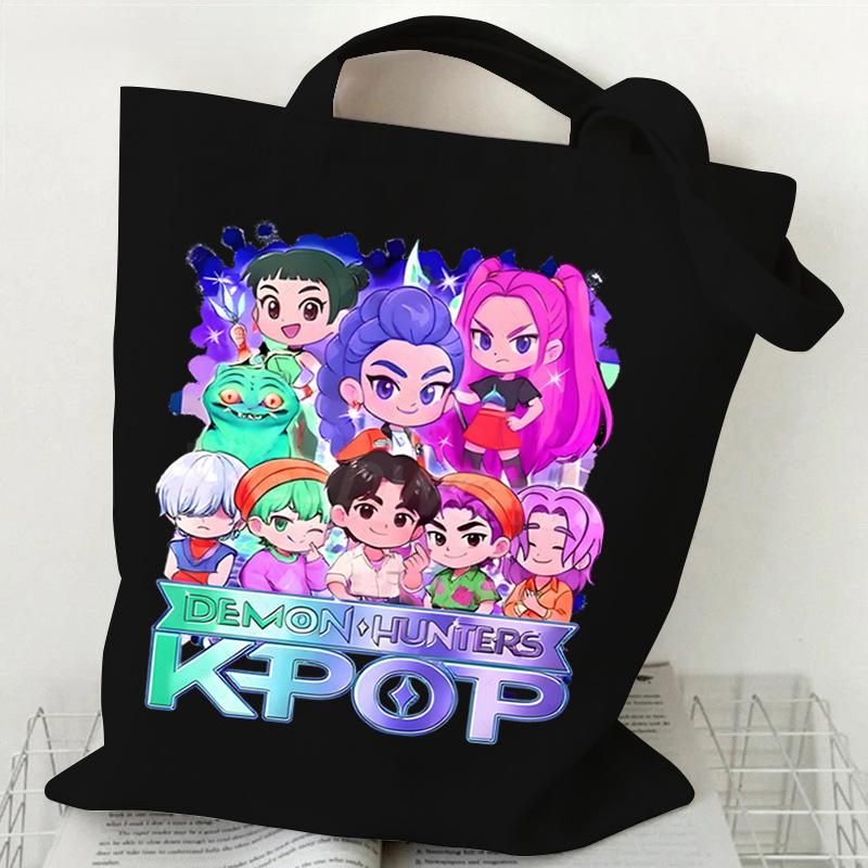

K-pop Охотники на демонов Студенческая Повседневная Универсальная Сумка через плечо Модная Холщовая Сумка Охотников на демонов No specification