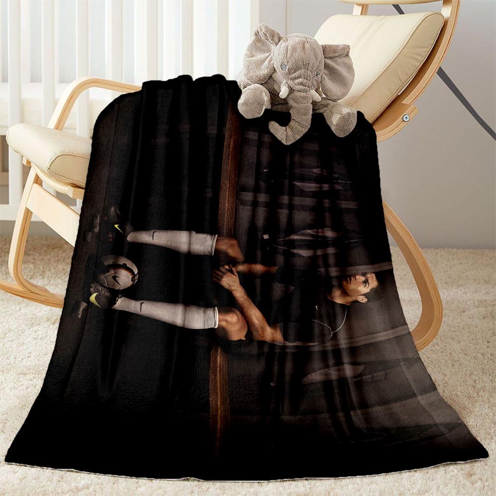 Cristiano Ronaldo Celebration Blanket Comfortable Suitable for Sofa Bedding Seaside Four Seasons Universal Digital Print Gift for Travel Home Birthday