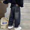 2025 Boys' Loose-Fit Fleece Jeans for Spring and Autumn