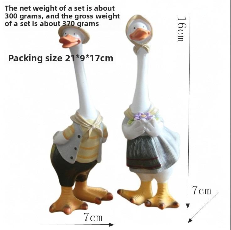 New Resin Tabletop Gift Figurine - Creative Realistic Home Duck Personalized Resin Handicraft Art Gift