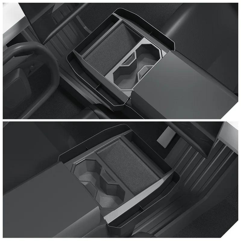 Aufkleber für Tesla Cybertruck 2024 Mittelkonsolen-Stauraum Auto-Getränkehalter-Stauraum Aufbewahrung Auto-Modifikationszubehör Auto