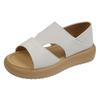 Muffin Platform Shoes Sandals Women's Summer Wear 2025 New Versatile Two-wear Slippers Flat-soled Soft-soled Beach Shoes