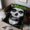 cool garbage Punk Music BAND M-Misfitstry m-Misfits Flannel soft warm plush blanket sofa living room hogar bed home Car portable
