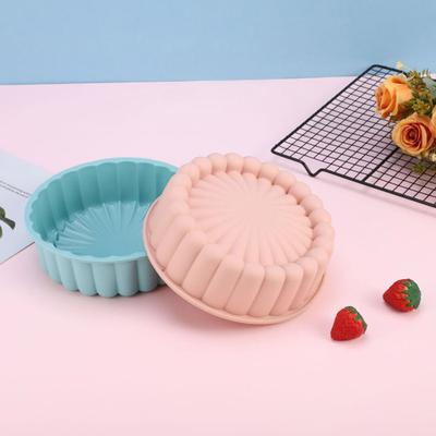 Silicone Cake Mold Flexible Large Round Breads Molds Oven Microwave Dishwasher Reusable Kitchen Bakeware for Baking Cake Breads Pies Tarts Jello
