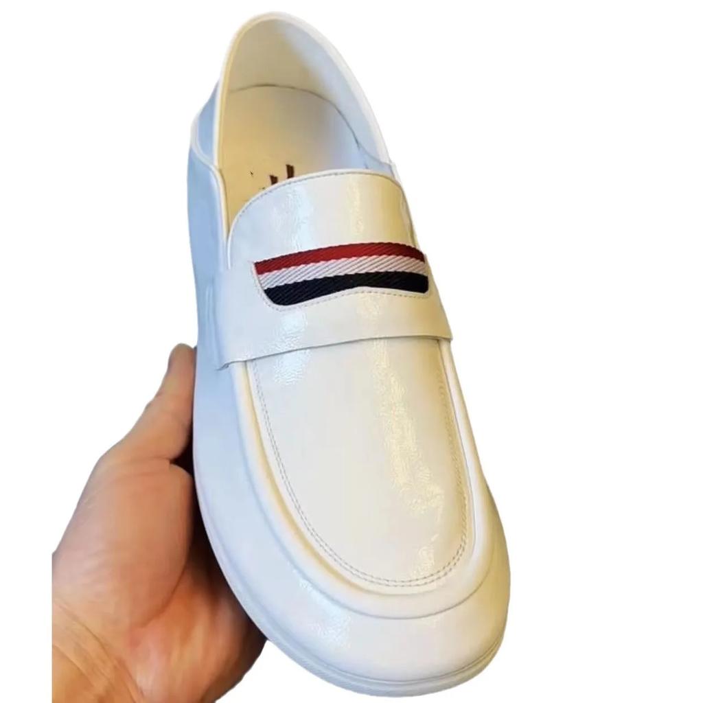 Men Genuine Leather Casual Shoes Fashion Comfortable Flat Shoes Young Man Handsome Slip-on Loafers