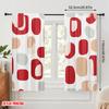 2pcs,2D plane printing Creative Curtains Retro Geometric Ovals Polyester Easy Install (without rod) Art Deco Festive Perfect for