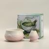 2PCS Matcha Set Premium Ceramic Embossed Matcha Bowl Whisk Spout Drinkware Matcha Accessory Kit