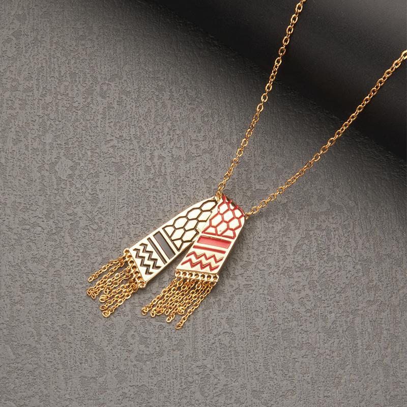 1 Pc Stainless Steel Scarf Shape Pendant Middle East Palestine Hijab Scarf Gaza Rhinestone Tassel Necklace Jewellery Gift