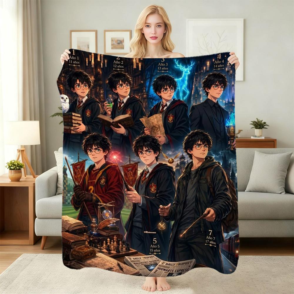 Adventure Beyond Story Printed Flannel Blanket Thick Soft Fleece Blanket For Living Room Sofa Balcony Home Decor Holiday Gift