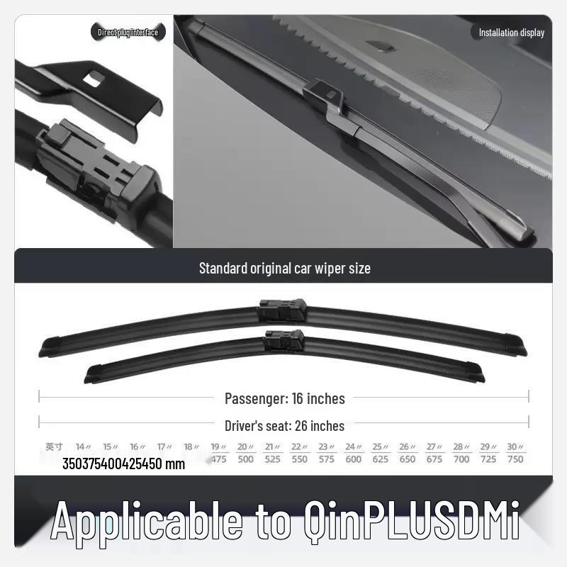 Compatible JAC Refine M4 Frameless Wiper Strips: Car-Specific Rubber Accessories for 2020-2021 Front and Rear Wipers