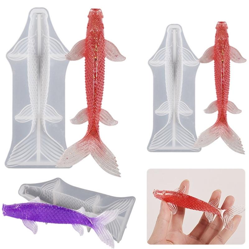 Large Fish Resin Mold Valentines Stereo Silicone Molds Epoxy Casting Mould for Wall Hanging Mount Decor DIY Crafts