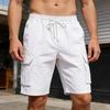 Shorts Elastischer Bund Verstellbarer Kordelzug Freizeitshorts mit Taschen Einfarbige Lockere