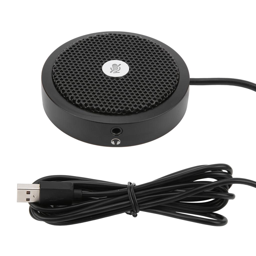 Všesměrový mikrofon, stolní mikrofon s USB rozhraním, plug and play, pro online konference a kancelářské prostory