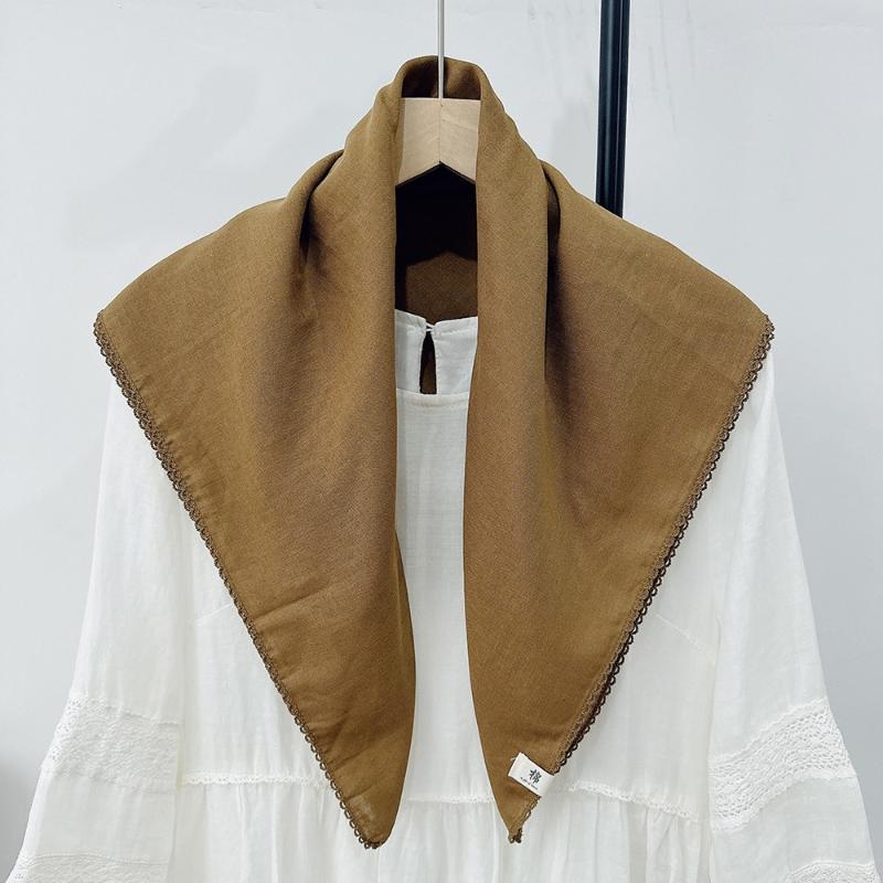 Solid Color Knitted Triangular Scarf Soft Multi-Functional Headscarf Coldproof Windproof Neck Warmer Autumn And Winter