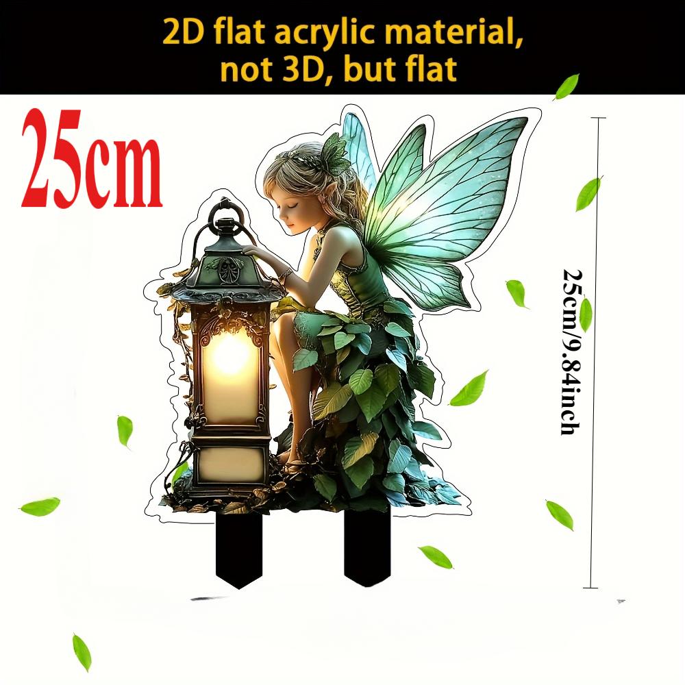 

2D акриловые садовые напольные заглушки - водонепроницаемые садовые знаки, сезонный праздничный декор, атмосфера газона, легкие доски One size fits all