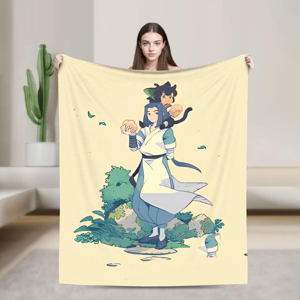 The Legend Of Hei Anime Blanket  Camping Flannel Throw Blanket For Living Room Soft Custom Quality Bedspread Birthday Present