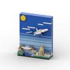 Creative Small Scene Building Blocks Suspension Bridge City Postcard Assembly Assembly Toy Ornaments