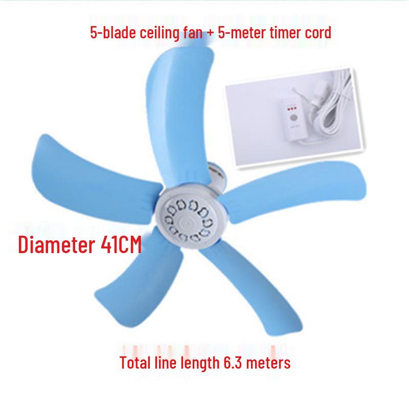 Compact Silent Ceiling Fan for Dorms and Bedrooms