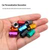 Hexagonal Dustproof, Waterproof, Leak-Proof Colored Car Valve Cap - Aluminum Alloy, Personalized Decoration.