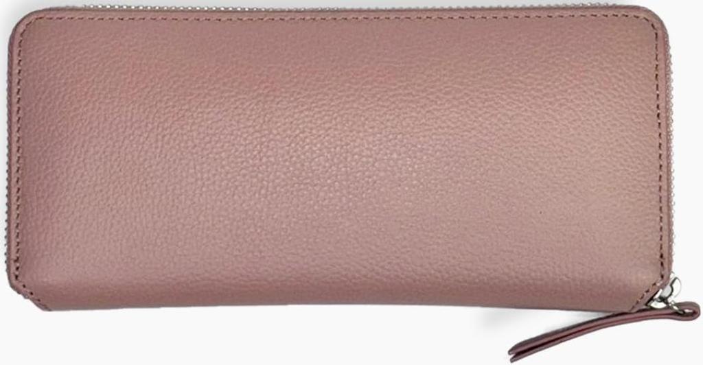 Creed R-MILLED Round Long Wallet, Chrome Leather, 335C117#35, Pink