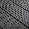 Set of 11 Interlocking Anti-Slip Outdoor Tiles in Recycled HDPE, 30x30x2.2 cm, Grey