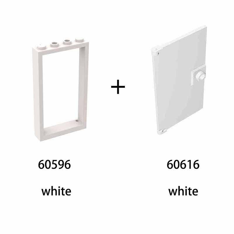 10pcs1x4x6 Door Frame Smart Window Compatible with 60596 60616 MOC Parts, Building Block Model Accessories, Children's Toys