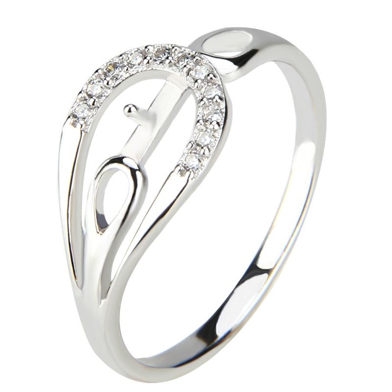 

CLUCI Silver 925 Zircon Gold Pearl Ring Mounting Jewelry for Women Engagement 925 Sterling Silver Geometric Rings SR1005SB 6