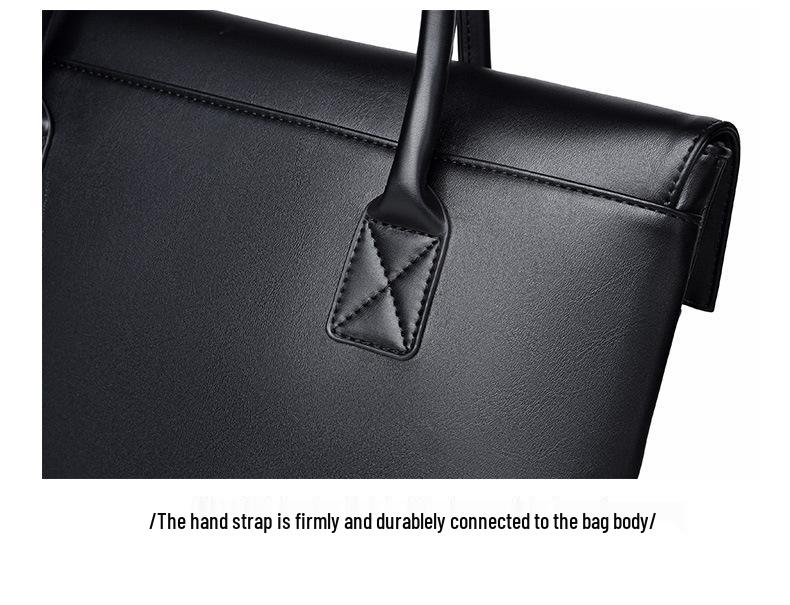Versatile Large-Capacity PU Fabric Laptop Briefcase for Men and Women