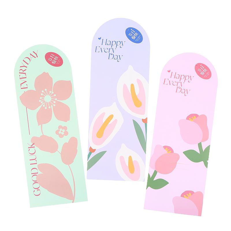 5 Stück Handheld-Strauß-Verpackungsbox Papierblumenkarte Blumenarrangement-Papier Valentinstag Festivalbedarf