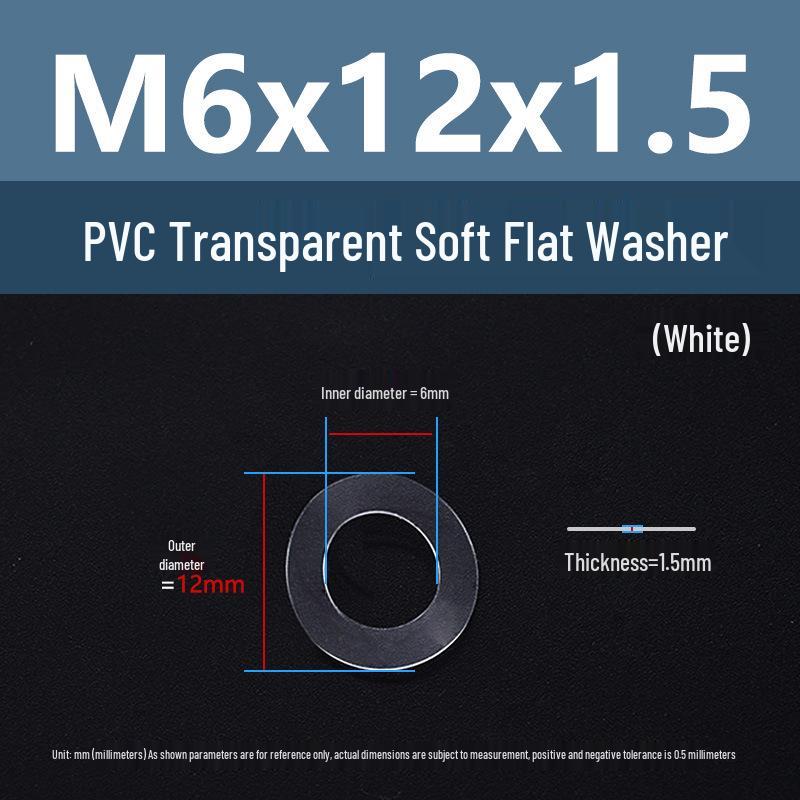 Yigu Transparent PVC Washer: Insulating Soft Rubber Gasket for Screws