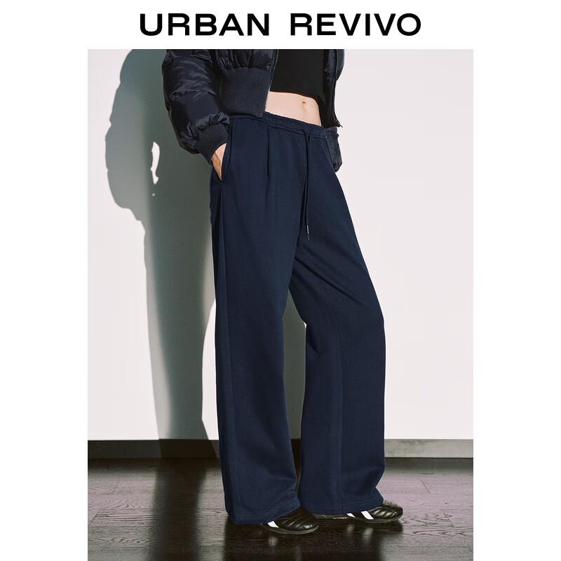 

UR2025 Women s Winter Cotton Elastic Waist Straight-Leg Pants S