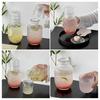 Wasserkaraffe und Glas Set Vintage Nacht Trinkbecher Set Klares Nachttischglas Saftkrug für Wasser Tee Saft