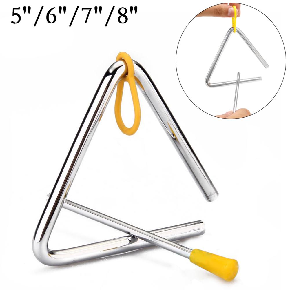 5inch Musical Triangle Steel School Children Percussion Instrument with Beater