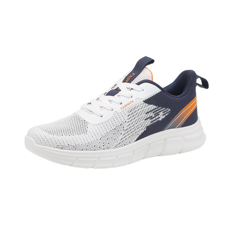 

2024 large size breathable shoes low-top outdoor sports running men s shoes lace-up light casual walking shoes 46 темно-синього кольору