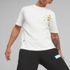 Puma X Tričko s krátkým rukávem s kulatým výstřihem a kresleným potiskem Spongeboba v kalhotách Unisex topy bílé 620691-02