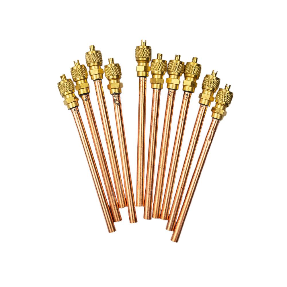Set mit 10 Kupferrohr-Füllteilen für Kälte- und Klimaanlagenwartung, 125 mm Länge, sicherer Betriebsdruck 3,4 MPa