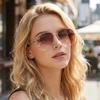 2026 Grunge Y2k Fashion Women's Luxury Sunglasses, Metal Frame Pilot Vintage Sunglasses, Summer Travel Shades for Women Glasses