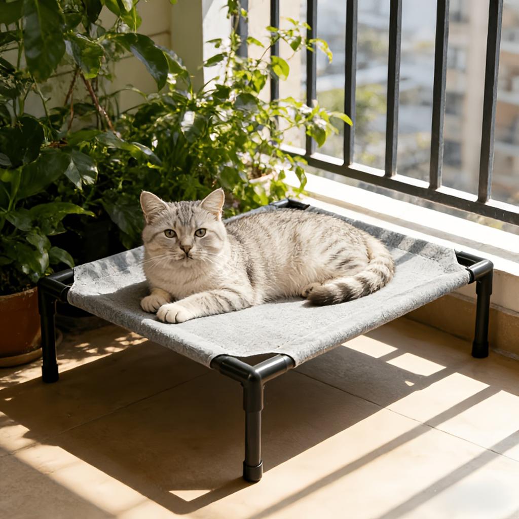 Piccola Cama Rialzata per Animali Domestici per Gatti e Cani Piccoli, Letto Pieghevole Portatile per Uso Interno ed Esterno