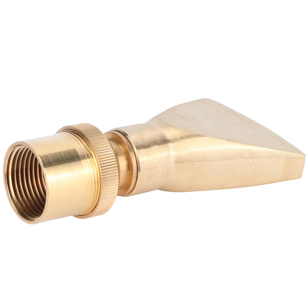 Brass Narrow Fan Jet Water Fountain Nozzle Spray Head Adjustable Pond SprinklerG1 Male Thread