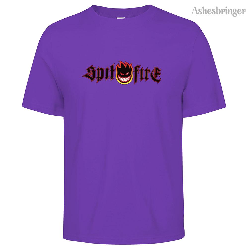 Men's Cotton Spitfire Man T-shirt Round Neck Casual Street Style Fashion Breathable Tops for Men and Women