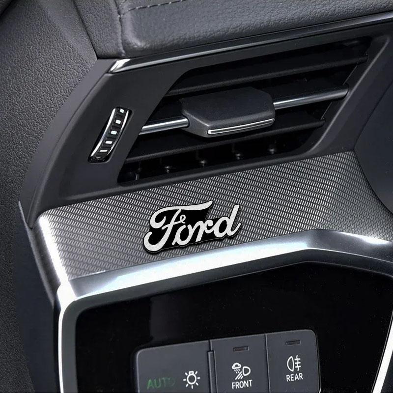 3D Bilstyling Klistermärke Aluminium Emblem Interiör Högtalare Ljud Badge För Ford Focus Mondeo Kuga Fiesta MK7 Escort Explorer Edge 2 4 MK2 MK4