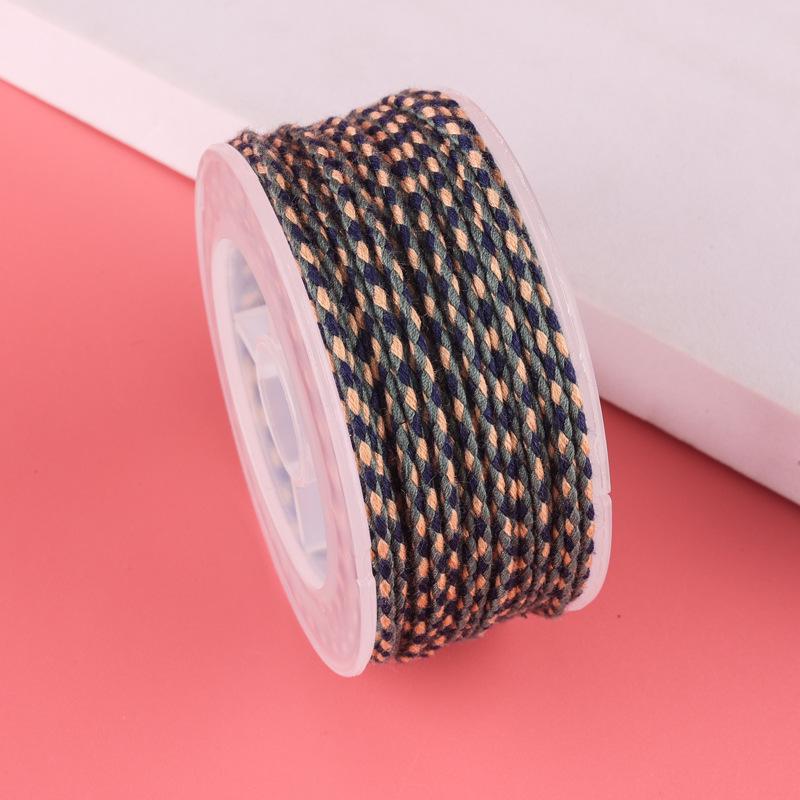 Sigu Sanhua Tibetan-Style Star & Moon Bodhi Cotton Thread - Non-Elastic, Wear-Resistant DIY Weaving Rope